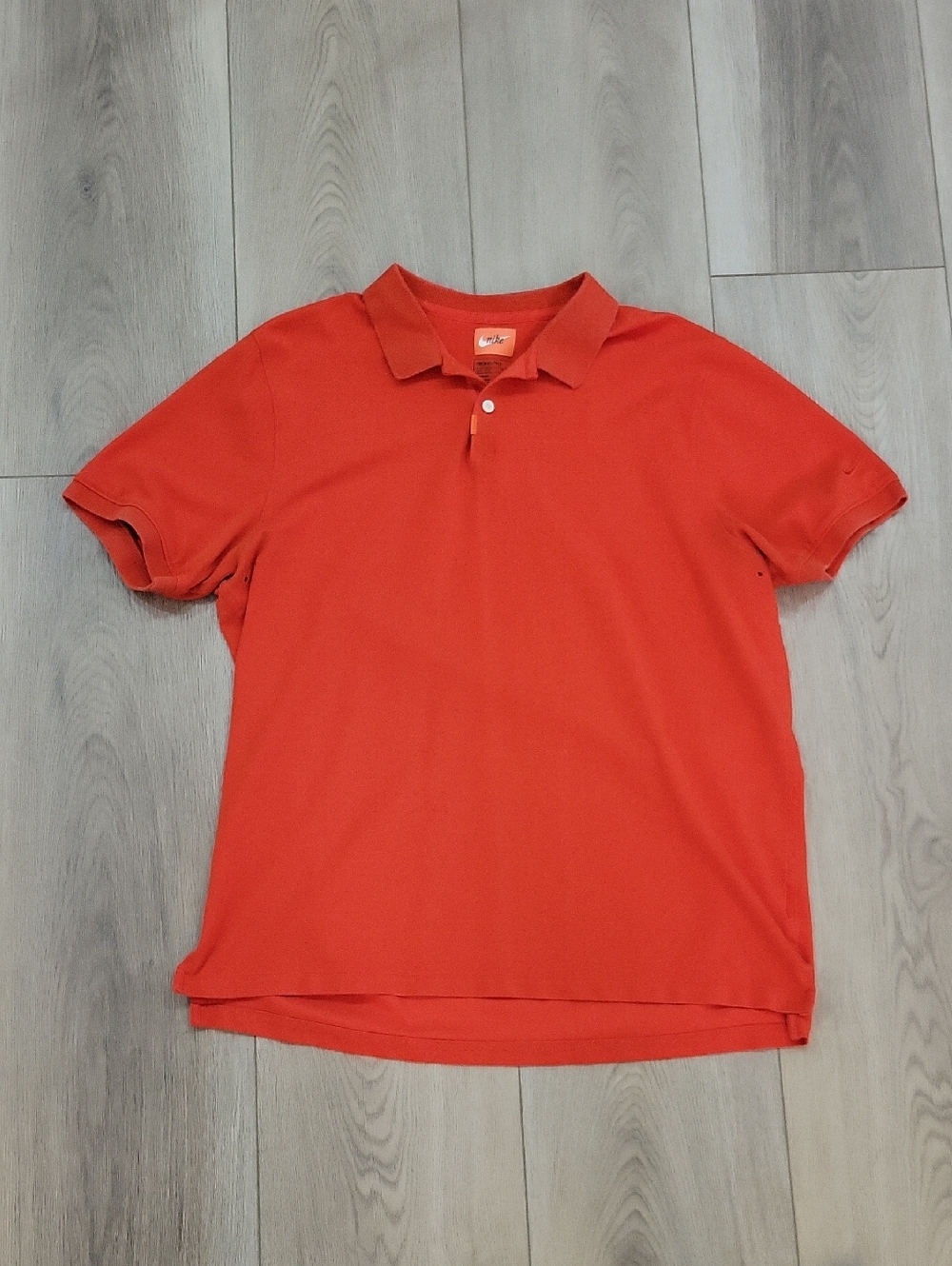 Nike Men's Orange-Red Polo Shirt